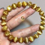 vòng tay thạch anh tóc vàng 8,6 ly