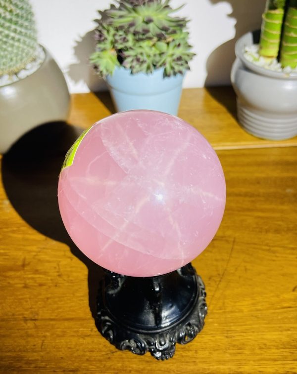 Quả Cầu Thạch Anh Hồng Sao Qcpt0016 3