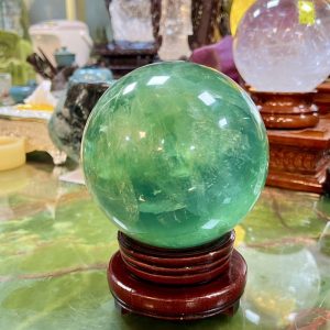 quả cầu xanh fluorit QCPT07