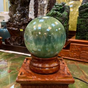 quả cầu fluorit xanh ngọc 6.26kg