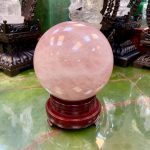 Quả Cầu Thạch Anh Hồng Qcpt0011 4 quả cầu thạch anh hồng 4.1kg