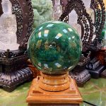 quả cầu phong thuỷ thạch anh dâu tây tuyết hoa 6.9kg