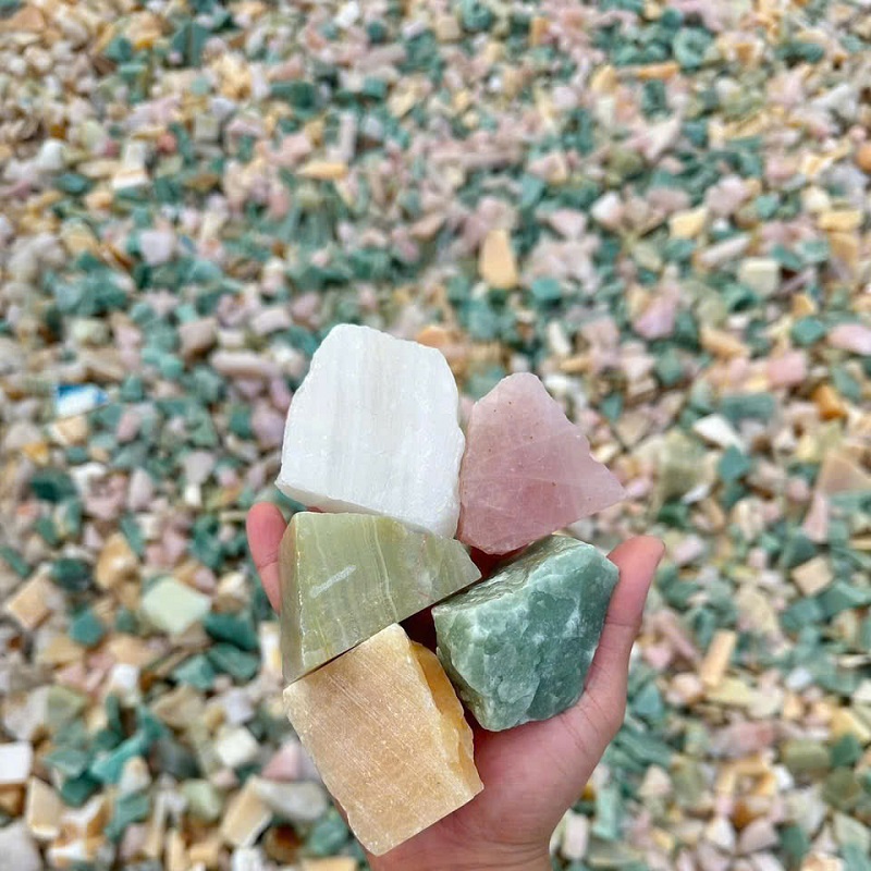 đá vụn thô rải nền